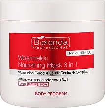 Арбузная питательная маска для тела, рук и ног Bielenda Professional Body Program Watermelon Nourishing Mask 3 In 1