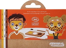 Paletă pentru machiaj artistic + pensulă Namaki Lion & Giraffe Face Painting Kit (f/paint/3x2.5g + brush/1pc + acc/2pcs)