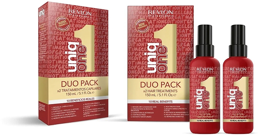 Набор - Revlon Professional UniqOne Pack 2x Hair Treatment Celebration (h/mask/150ml + h/mask/150ml)