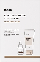 Set pentru față cu extract de mucină de melc negru iUNIK Black Snail Restore Edition Set (cr/60ml + serum/15ml)