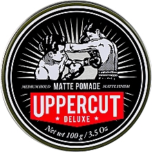 Pomadă de păr, fixare medie Uppercut Deluxe Barbers Collection Matt Pomade