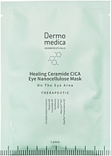 Mască pentru zona ochilor, cu bioceluloză Dermomedica Therapeutic Healing Ceramide CICA Eye Nanocellulose Mask On The Eye Area