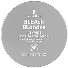 Mască colorantă pentru nuanțe cenușii și gri Lee Stafford BLEAch Blondes Ice White Toning Mask