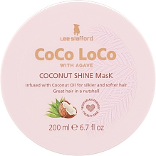 Mască hidratantă pentru păr Lee Stafford Coco Loco With Agave Coconut Shine Mask