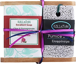 Набор Kalliston Pomegranate (soap/100g + soap/dish/1pc + stone/1pc)