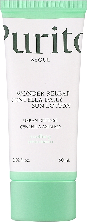 Солнцезащитный лосьон для лица - Purito Seoul Wonder Releaf Centella Daily Sun Lotion SPF50+ PA++++