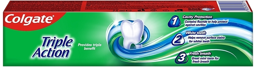 Pastă de dinți "Triple Action" - Colgate Triple Action Original Mint