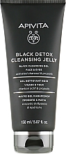 Gel negru de curățare pentru față și ochi Apivita Black Detox Cleansing Jelly