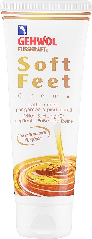 Cremă de mătase cu acid hialuronic "Lapte și miere" pentru picioare - Gehwol Fusskraft Soft-Feet Creme