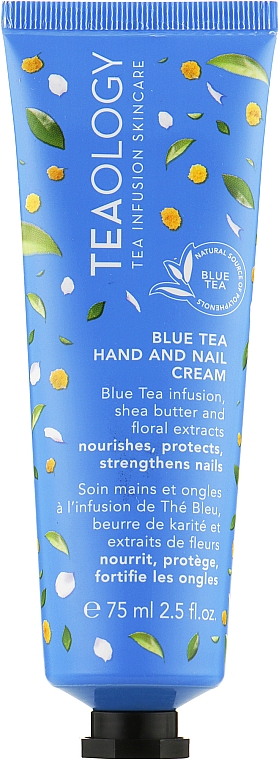 Cremă pentru mâini și unghii, cu ceai albastru - Teaology Blue Tea Hand & Nail Cream