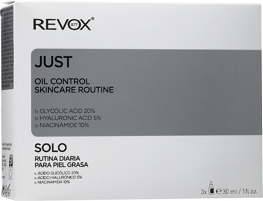 Set - Revox Just Oil Control Skincare Routine (f/serum/3x30ml)