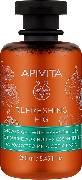 Gel cu uleiuri esențiale pentru duș "Smochine răcoritoare" - Apivita Refreshing Fig Shower Gel with Essential Oils