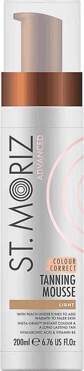 Självbrunande korrigeringsmousse, ljus - St. Moriz Advanced Colour Correcting Tanning Mousse Light	