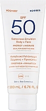 Ansikts- och kroppsemulsion Korres Yoghurt Sunscreen Emulsion Body+Face SPF 50