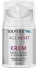 Nočna kremna maska s ceramidi za obraz Solverx Age Reset Cream-Mask