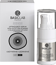 Serum za predel okoli oči in veke z 10% peptidnim in ceramidnim kompleksom BasicLab Dermocosmetics Esteticus