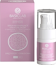 Revitalizacijski serum za obraz BasicLab Dermocosmetics Esteticus Ceramides 1%, Prebiotic 2% And Vitamin E 3% Face Serum