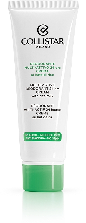 Multiaktivna krema-deodorant - Collistar Multi-Active Deodorant 24 Hours Cream