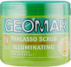 Piling za telo z morsko soljo in limonino talaso Geomar Thalasso Scrub Illuminant