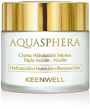 Intenzivni nočni vlažilec s trojnim delovanjem Keenwell Aquasphera Moisturizing Cream Night