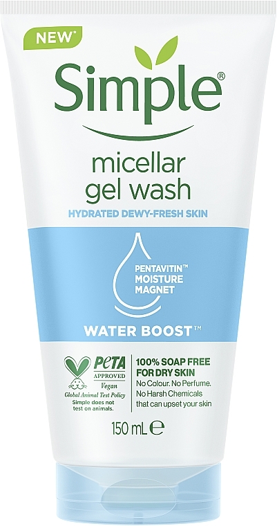 Micelárny čistiaci gél - Simple Water Boost Micellar Gel Wash