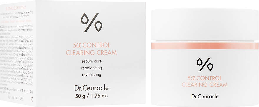 Seboregulačný krém na tvár - Dr.Ceuracle 5? Control Clearing Cream