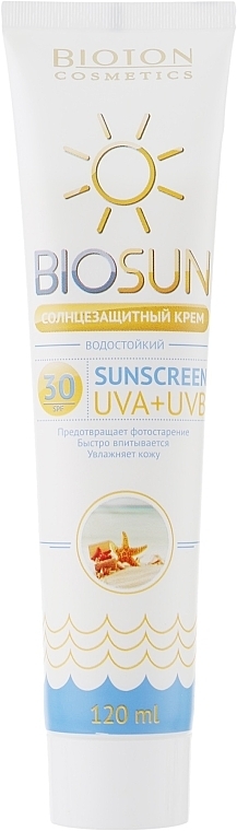 Opaľovací krém SPF 30 - Bioton Cosmetics BioSun