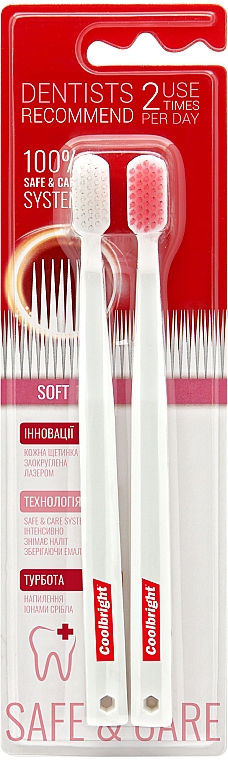 Tooth Brush Set, 2 pcs. - Coolbright Save & Care Soft