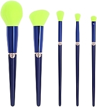 Set Make-up Penselen, 5 stuks W7 Glow Getter Neon Makeup Brush Set