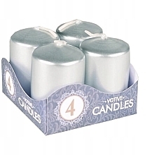 Candle Set, silver Admit Votive Candles