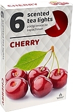 Cherry Tealights, 6 pcs Admit Scented Tea Light Cherry