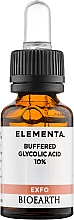 Gezichtsserum "Glycolzuur 10%" Bioearth Elementa Exfo Buffered Glycolic Acid 10%