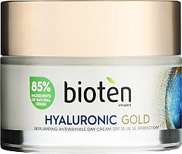 Anti-rimpel dagcrème SPF 10 Bioten Hyaluronic Gold SPF 10 Replumping Antiwrinkle Day Cream