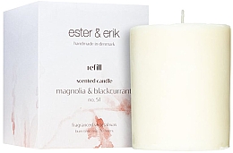 Geurkaars “Magnolia en zwarte bes” Ester & Erik Scented Candle Refill Magnolia & Blackcurrant № 51 (navulblok)