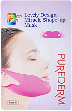 Masker-Bandage voor Kin en Jukbeenderen Purederm Lovely Design Miracle Shape-up V-line Mask