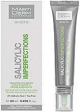 2% Salicylic Acid and Tea Tree Extract Face Cream-Gel MartiDerm Shots Salicylic Imperfections