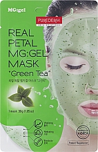 Hydrogel masker voor het gezicht, Groene Thee Purederm Real Petal MG:Gel Mask Green Tea