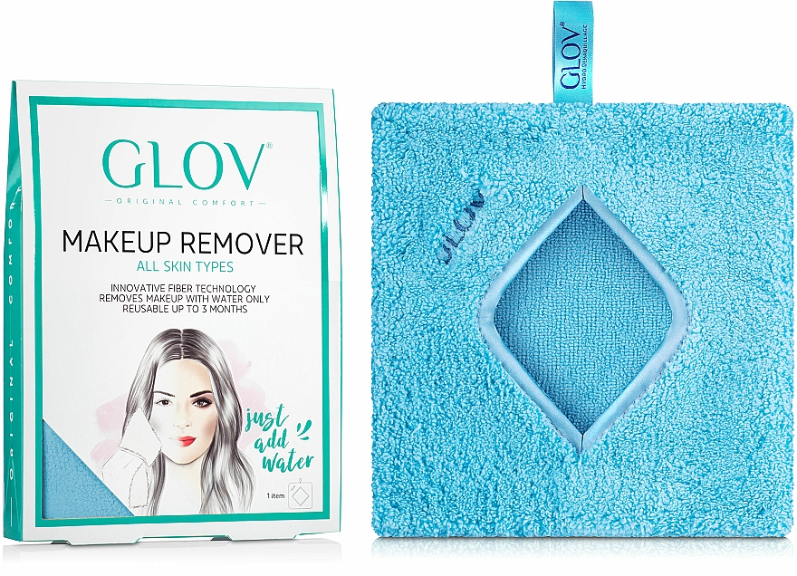 Makeup Remover Glove, light blue - Glov Comfort Hydro Demaquillage Gloves Bouncy Blue