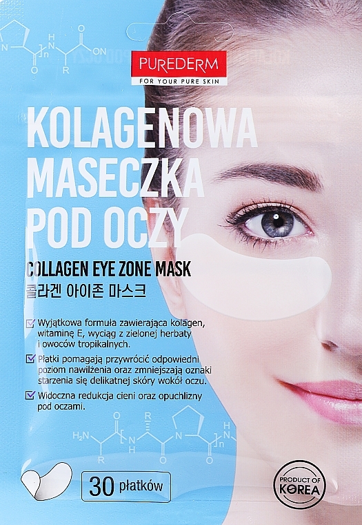 Set Weefsel Oogpatches Met Collageen - Purederm Collagen Eye Zone Mask