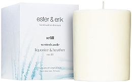 Geurkaars “Zoethout en heide” Ester & Erik Scented Candle Refill Liquorice & Heather № 81 (navulblok)