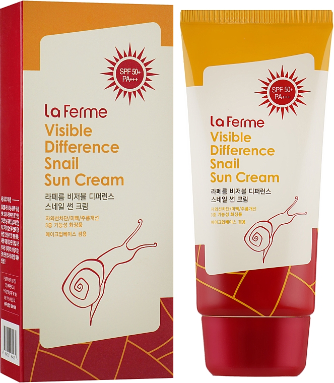 Sonnenschutzcreme mit Schneckenextrakt SPF 50+ - Farmstay Visible Difference Snail Sun Cream