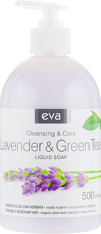 Flüssige Creme-Seife mit Lavendel und grünem Tee - Eva Natura