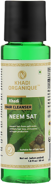 Natürliches pflanzliches ayurvedisches Neem Sat Shampoo - Khadi Organique Hair Cleanser Neem Sat