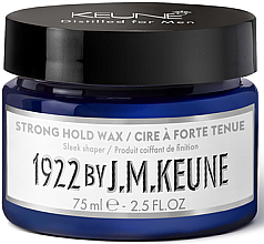 שעוות אחיזה חזקה לעיצוב שיער גברים Keune 1922 Strong Hold Wax For Men