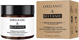 קרם לחות לילה לעור הפנים  Organic & Botanic Madagascan Coconut Rejuvenating Night Moisturiser