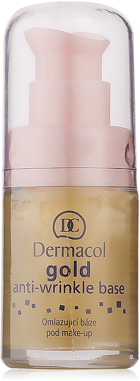 בסיס לאיפור אנטי איג'ינג עם זהב פעיל - Dermacol Base Gold Anti-Wrinkle (משאבה)