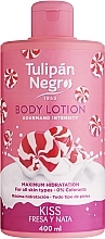 "תחליב גוף "נשיקת קרם-תותים Tulipan Negro Kiss Strawberry & Cream Body Lotion