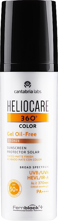 ג'ל הגנה מגוון על בסיס מים - Cantabria Labs Heliocare 360 Gel Oil Free Color