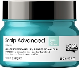 חימר לניקוי עמוק לשיער L'Oreal Professionnel Scalp Advanced Anti-Oiliness 2 In 1 Deep Purifier Clay