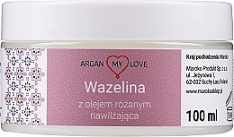 וזלין עם שמן ורדים לפנים ולגוף Argan My Love